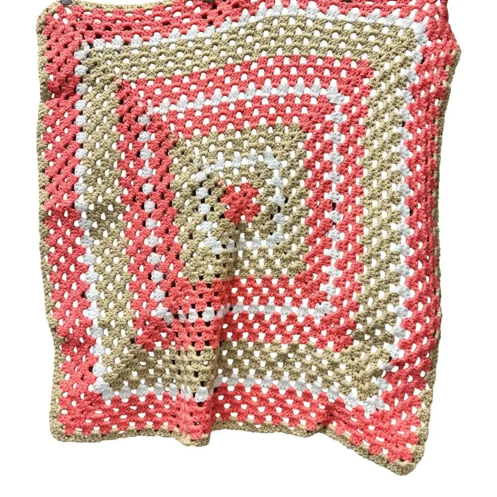 UNISEX‎ Baby Blanket Handmade Classic Retro Look Afghan NWOT STYLE #1166